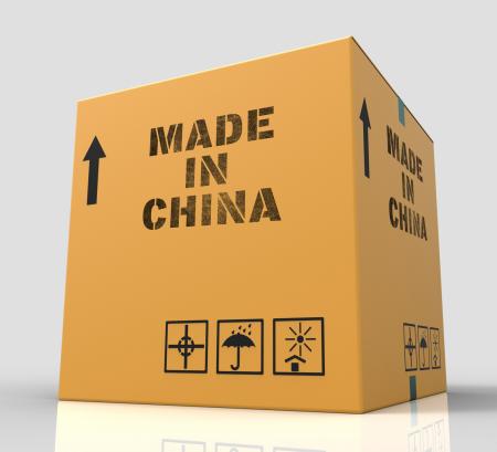 Made In China Indicates Goods And 3d Rendering