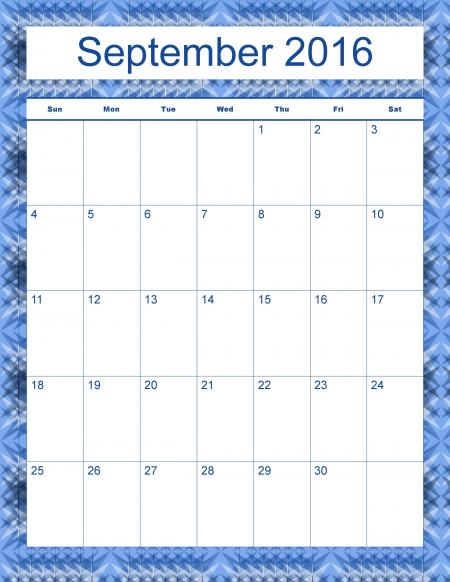 Madison's Peak September 2016 Calendar