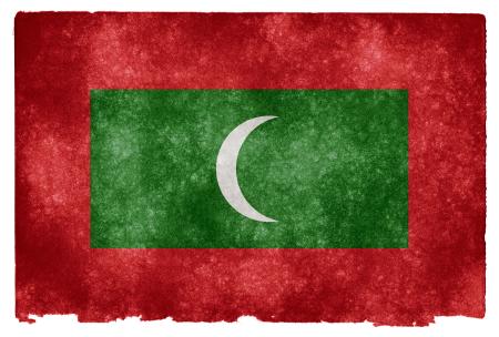 Maldives Grunge Flag
