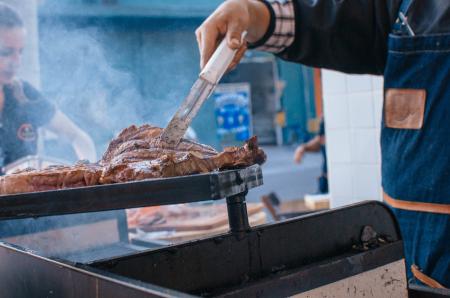 Man Cooking Beef