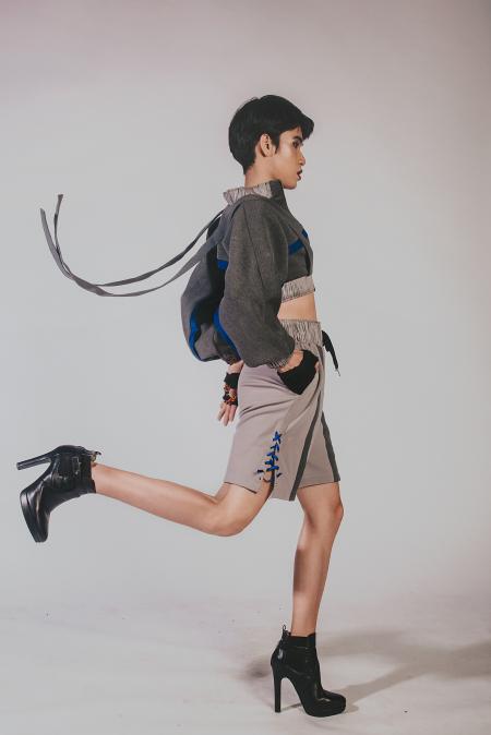 Man in Black and Grey Jacket and Shorts