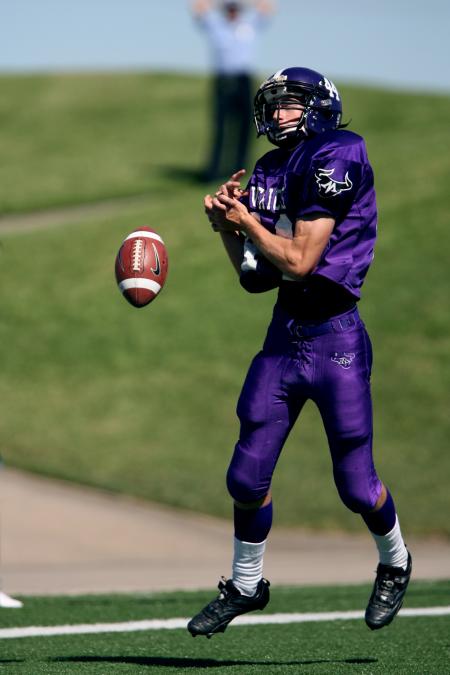 Man in Blue Football Jersey