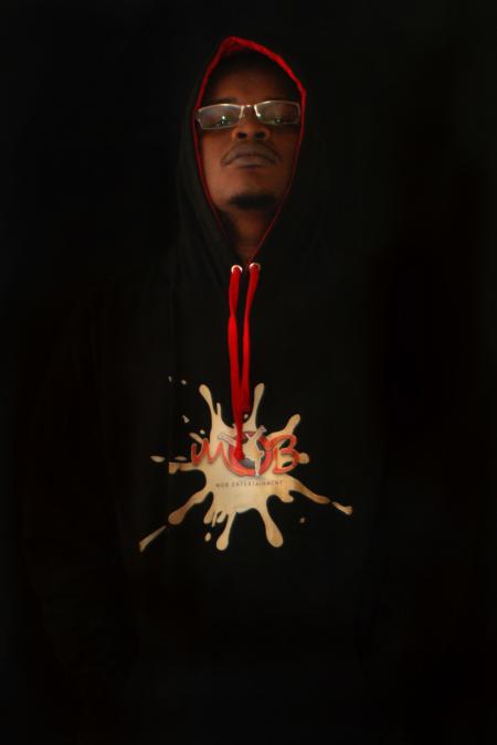 Man Wearing Black Pullover Hoodie