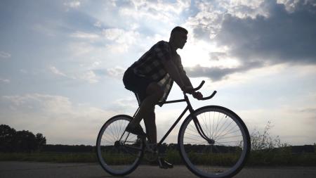 Man with bicycle