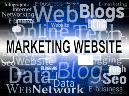 Marketing Website Indicates Media E-Marketing And Online