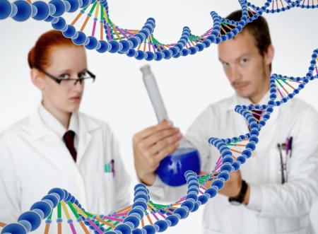 Medical Doctors Performing DNA Analysis