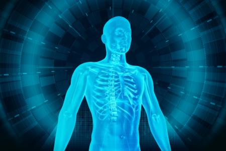 Medical Human Body Scan - Man and Technology