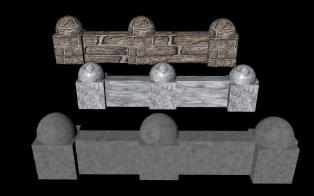 Medieval Stone Wall 3D Render