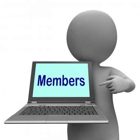 Members Laptop Shows Member Register And Web Subscribing