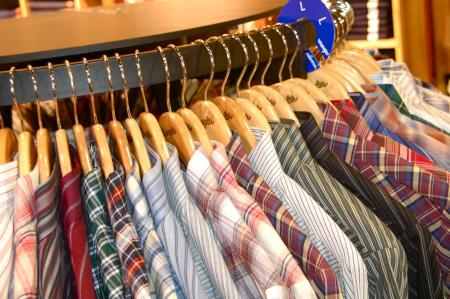 Men's Shirts Hanging on the Rack