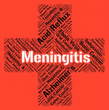 Meningitis Word Indicates Ill Health And Afflictions