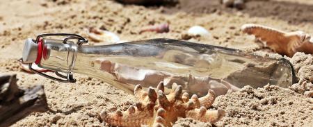 Message in a Bottle on Sand