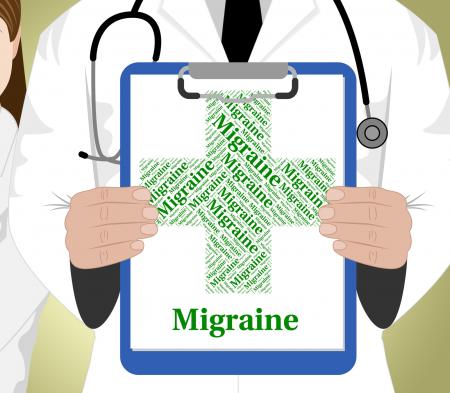 Migraine Word Represents Ill Health And Affliction