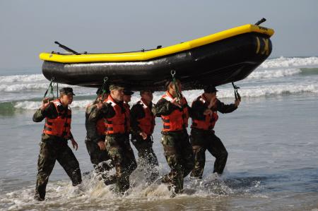 Military Men on the Shore