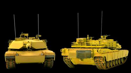 Military Tank, Front and Back