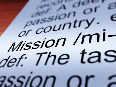 Mission Definition Closeup Showing Task Or Goal