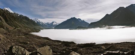 Mist over Tasman Lake