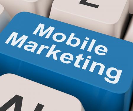 Mobile Marketing Key Shows Online Sales And Promotion