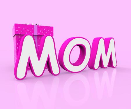 Mom Giftbox Shows Mother Occasion And Celebrate