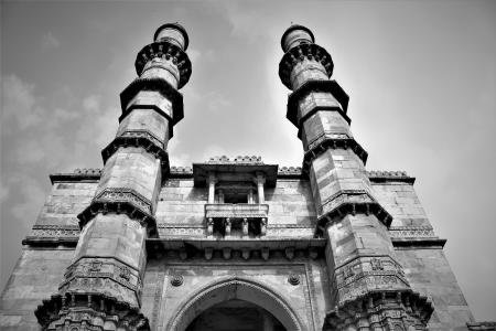 Monochrome Photograph of Concrete Building