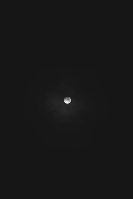 Moon on Black Background