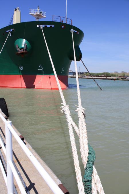 Moored tanker