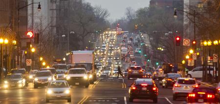 Morning traffic street