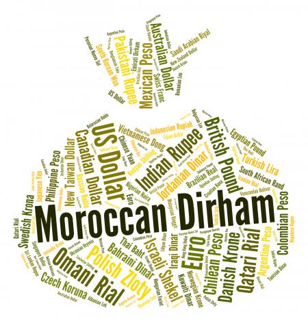 Moroccan Dirham Shows Foreign Exchange And Dirhams