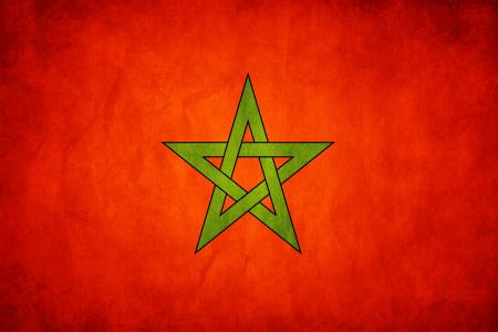 Morocco Grunge Flag