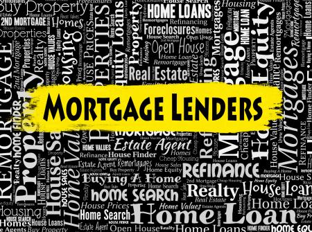 Mortgage Lenders Shows Home Loan And Banking