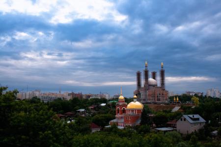 mosque and old church