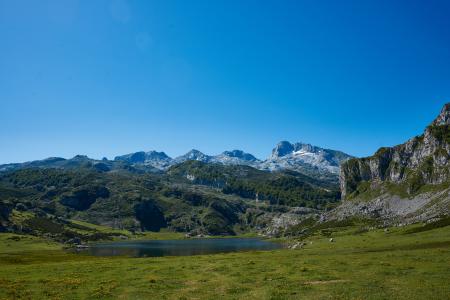 Mountain Under Blue Skies