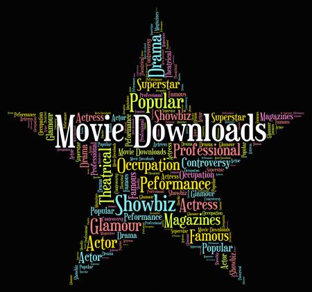 Movie Downloads Represents Picture Show And Cinema