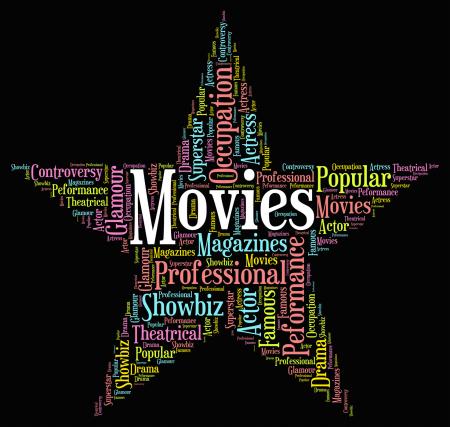 Movies Star Indicates Motion Picture And Film