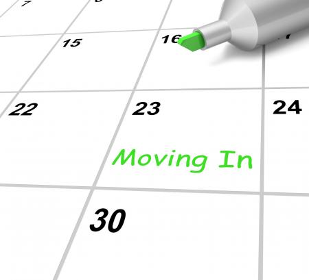 Moving In Calendar Means New Home Or Tenancy