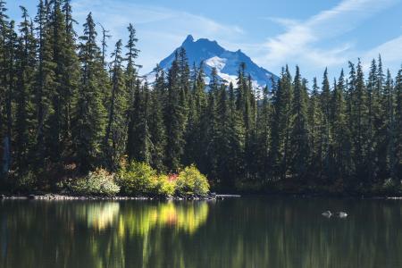 Mt Jefferson from Head Lake, Oregon