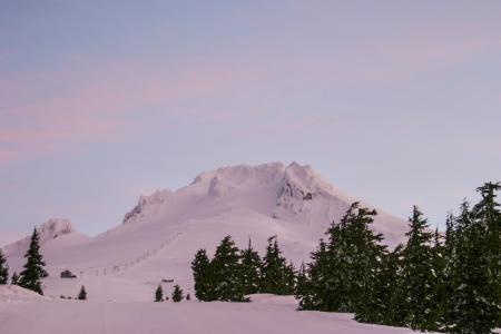 Mt. Hood, Oregon, Pink Morning Light