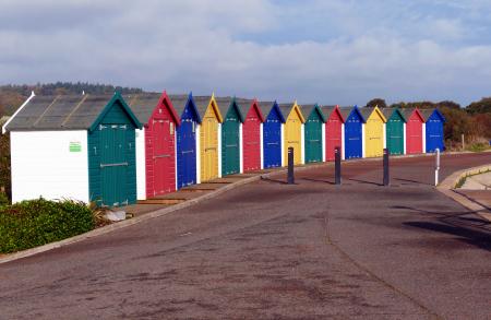 Multi Coloured Beach Huts