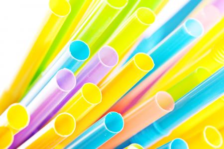 Multicolored Drinking Straws