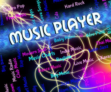 Music Player Represents Sound Tracks And Musical