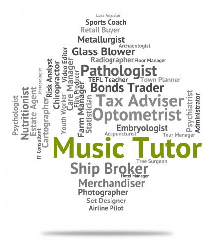 Music Tutor Indicates Sound Track And Audio