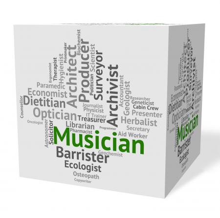 Musician Job Indicates Sound Track And Audio