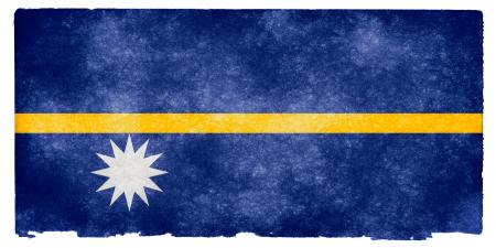 Nauru Grunge Flag