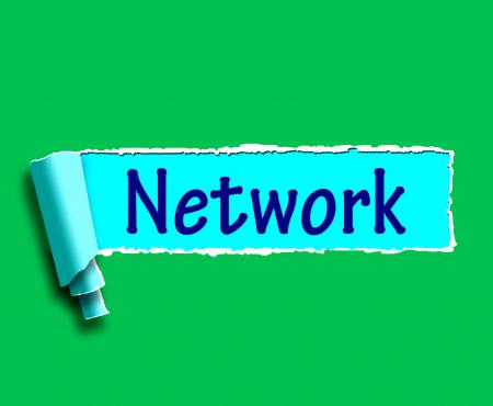 Network Word Means Online Connections And Contacts