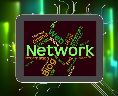 Network Word Represents Technology Computing And Web