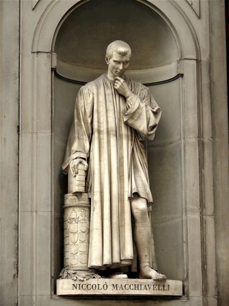 Niccolo Macchiavelli Concrete Statue