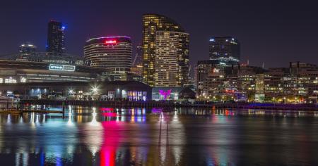 Night Cityscape of Buildings