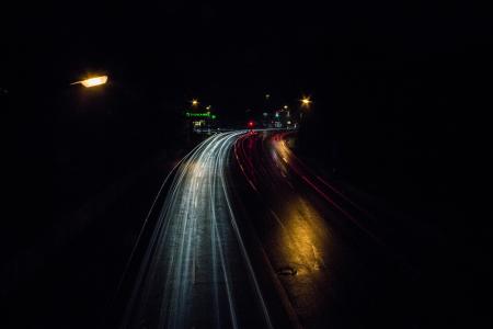 Night street tracks bayreuth bernecker str.