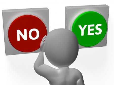 No Yes Buttons Show Rejection Or Granted