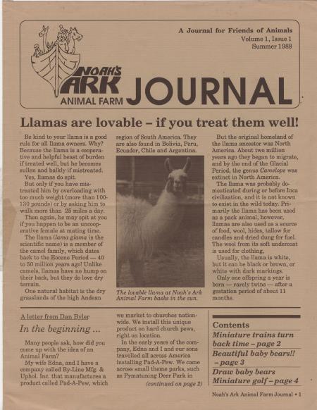 Noah's Ark Animal Farm Journal